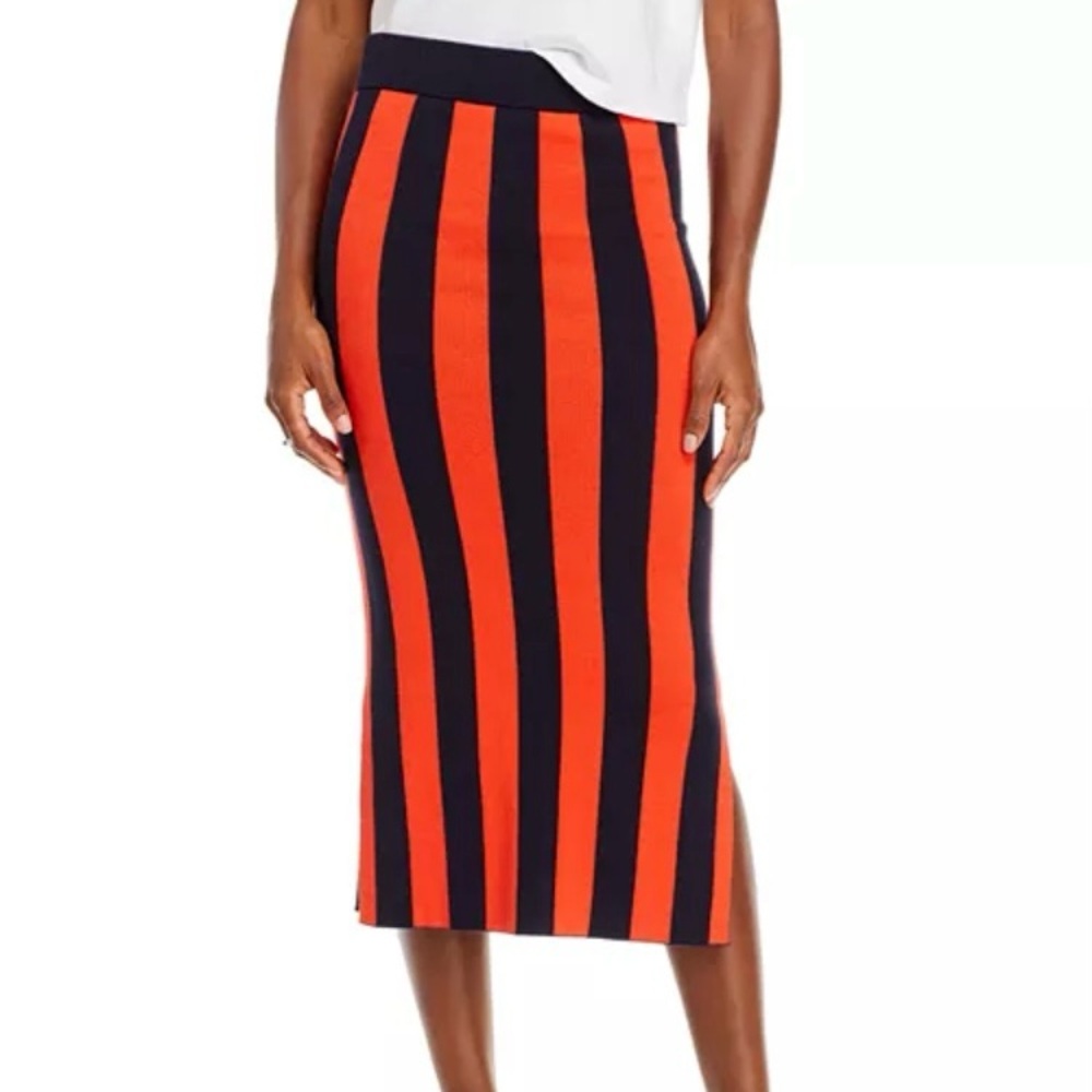 KULE The Nike Striped Midi Skirt NWT